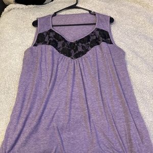 Pretty Purple Sleeveless Blouse